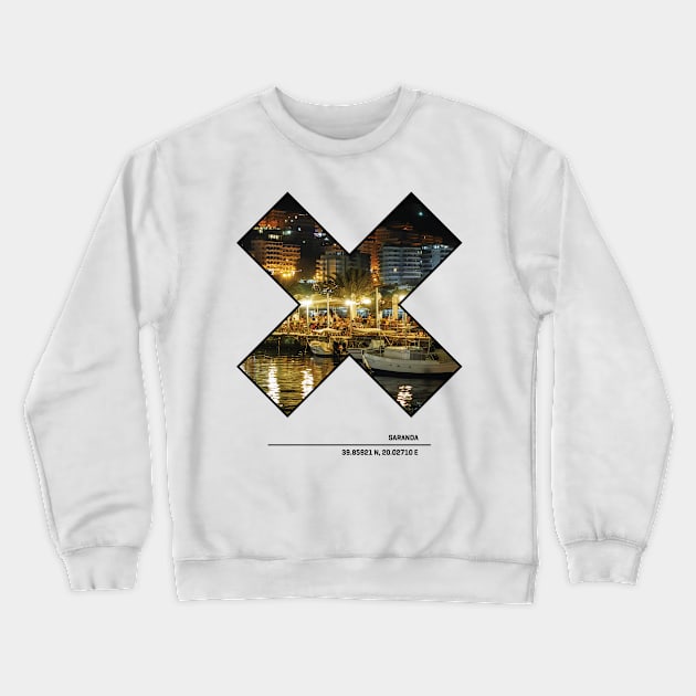 Saranda City Crewneck Sweatshirt by HustlemePite